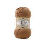 Alize Diva Merserize İnce Yazlık İp 1 Adet 261 Kızıl Kahve
