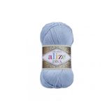 Alize Diva Merserize İnce Yazlık İp 1 Adet 350 Mavi Firezya