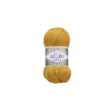 Alize Diva Merserize Ip -488 Safran 100gr 350m(BOYUT OLARAK YÜN ÖRGÜ İPLERİNE GÖRE DAHA KÜÇÜKTÜR) Zerdaçal
