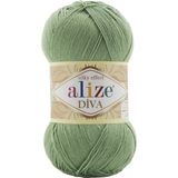 Alize Diva Merserize İp 852 Yeşil Yazlık Bikini Bustiyer Bluz %100 Mikrofiber Akrilik 100 gr - 350 m