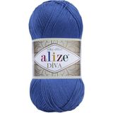 Alize Diva Merserize Ip Yazlık Bikini Bustiyer Bluz Örgü Ipi 132 Saks Mavisi