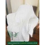 Alize Palm Puffy Kar Beyazı 150 x 200 Tek Kişilik Battaniye - 150 x 200 cm