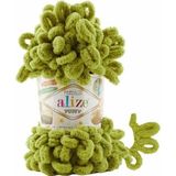 Alize Puffy (5 Adet ) El Örgü Ipliği 5'Li Paket - 11 Fıstık Yeşili - 100 Gr. 9 Mt. Parmak Örgü Ipi