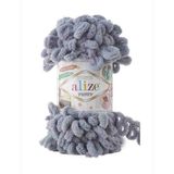 Alize Puffy 5 Adet Elle Örülen Kadife Ip 428 Orta Gri - Orta Gri 87