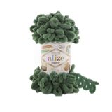 Alize Puffy El Örgü İpi, Parmak Örgü İpi 5 Adet (Çam Yeşili 532)