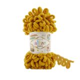 Alize Puffy El Örgü İpi, Parmak Örgü İpi 5 Adet (Hardal 02)