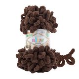 Alize Puffy El Örgü İpi, Parmak Örgü İpi 5 Adet (Kahverengi 493)