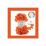 Alize Puffy El Örgü Ipliği 06 Turuncu Büyük Ilmek (Tekli) - 100 Gr. 9 Mt. Parmak Ipi, Battaniye Ipi