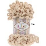 Alize Puffy El Örgü İpliği 5 Li Paket - 310 Bal Köpüğü - 100 Gram 9 Metre Parmak Örgü İpi
