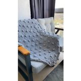 Alize Puffy El Örgüsü Özel tasarım popcorn / tomurcuk model bebek çocuk battaniyesi