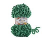 Alize Puffy Fine(İnce) El Örgü İpi, Parmak Örgü İpi 5 Adet (Yeşil 532)