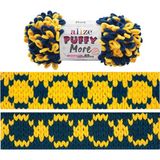 Alize Puffy More El Örgü Ipliği, Battaniye, Bebek Ürünleri sarı lacivert 6631