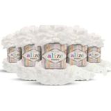 Alize Pufy Ip Kod 55 Beyaz 5 Li Paket