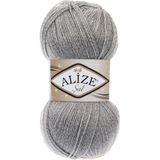 Alize Şal Simli Örgü Ipi 21 / 5 Adet - Yok - Gri