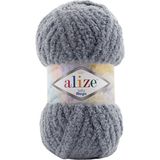 Alize Softy Mega Gri El Örgü İpi %100 Mikropolyester Kalın Özellikli 119 Gri Renk