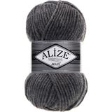 Alize Superlana Maxi %25 Yün - %75 Akrilik / 100 gr - 100 M Atkı Bere Örmek Için 182 Orta Gri Melanj
