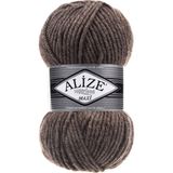 Alize Superlana Maxi %25 Yün - %75 Akrilik / 100 gr - 100 M Atkı Bere Örmek Için 240 Sütlü Kahve Melanj