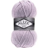 Alize Superlana Maxi %25 Yün - %75 Akrilik / 100 gr - 100 M Atkı Bere Örmek Için 505 Küllü Lila