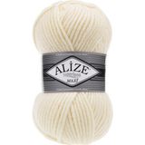 Alize Superlana Maxi %25 Yün - %75 Akrilik / 100 gr - 100 M Atkı Bere Örmek Için 599 Fildişi