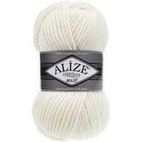 Alize Superlana Maxi %25 Yün - %75 Akrilik / 100 gr - 100 M Atkı Bere Örmek Için 62 Krem