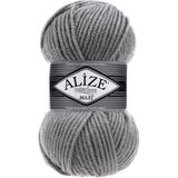 Alize Superlana Maxi %25 Yün - %75 Akrilik / 100 gr - 100 M Atkı Bere Örmek Için 87 Kömür Gri