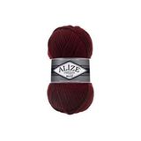 Alize Süperlana Maxi Bordo Renkli Kalın El Örgü İpi 149 gr Yün Malzeme