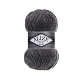 Alize Superlana Maxi El Örgü İpliği 100 gr 182 Orta Gri Melanj