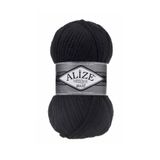 Alize Superlana Maxi El Örgü İpliği 100 gr 60 Siyah