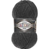 Alize Superlana Midi (İnce) Örgü Ipi - 196 Koyu Gri Malanj - 100 Gr. 170 Mt. Ip