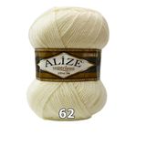 Alize Superlana Zincir El Örgü İpliği 100 gr 62 AÇIK KREM