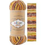 Alize Superwash Artisan 9006 Renkli Örgü İpi