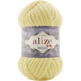 Alize Velluto 13 Açık Sarı 100 gr Örgü İpi