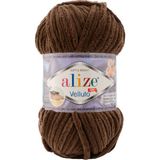 Alize Velluto 493 Koyu Kahve El Örgü Ipi