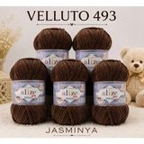 Alize Velluto 5 Adet Kadife Ip No 493 Süveter, Şapka, Atkı, Battaniye, Yastık, Amigurumi Hobi