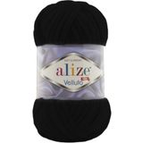 Alize Velluto 60 Siyah Yünlü İplik