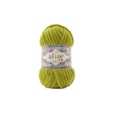 Alize Velluto Kadife El Örgü Ipi 5'li paket (5x100 GR) 11 Fıstık Yeşili