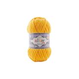 Alize Velluto Kadife El Örgü Ipi 5'li paket (5x100 GR) 216 Sarı Mimoza
