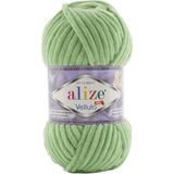 Alize Velluto Kadife El Örgü İpi Açık Yeşil Renk Kodu: 103-Kuşkonmaz %100 Mikropolyester