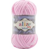 Alize Velluto Kadife El Örgü Ipi Renk Kodu:31-Bebe Pembe