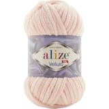 Alize Velluto Kadife El Örgü Ipi Renk KODU:340-PUDRA Pembe