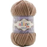 Alize Velluto Kadife El Örgü İpi Tütün Renk 100 Gram %100 Mikropolyester Kalın Malzeme