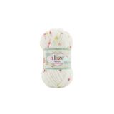 Alize Velluto Mini Colors Benekli Kalın Kadife El Örgü İpi 8114