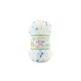 Alize Velluto Mini Colors Benekli Kalın Kadife El Örgü İpi 8117