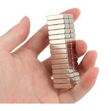 ALK 10 Adet 20X10X5 mm Neodyum Magnet N35 Güçlü Mıknatıs Köşeli ve Dayanıklı Nikel Kaplama ( Lisinya )