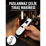ALK 2025 Model Şarjlı Dijital Saç Sakal Tıraş Makinesi Islak Kuru Kullanıma Uygun Yeni Nesil - Lisinya