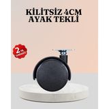 ALK 4 cm Çap Kilitsiz Tekerlek Ayağı Tekli Hafif Mobilyalar Için
