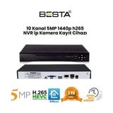 ALK 5 Mp 1440P 10 Kanal H265 Nvr Ip Kamera Kayıt Cihazı KD-510