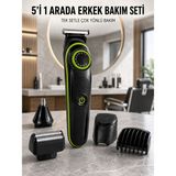 ALK 5'i 1 Arada Erkek Bakım Seti Çok Başlıklı Sakal Vücut Burun Kulak Tıraş Makinesi - Lisinya