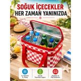 ALK Alüminyum Folyo Iç Yüzeyli Termos Çanta Kamp Plaj Market ve Piknik Çantası - Lisinya