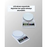 ALK Beyaz Plastik Dijital Mutfak Tartısı – 24X16.8X1.5CM